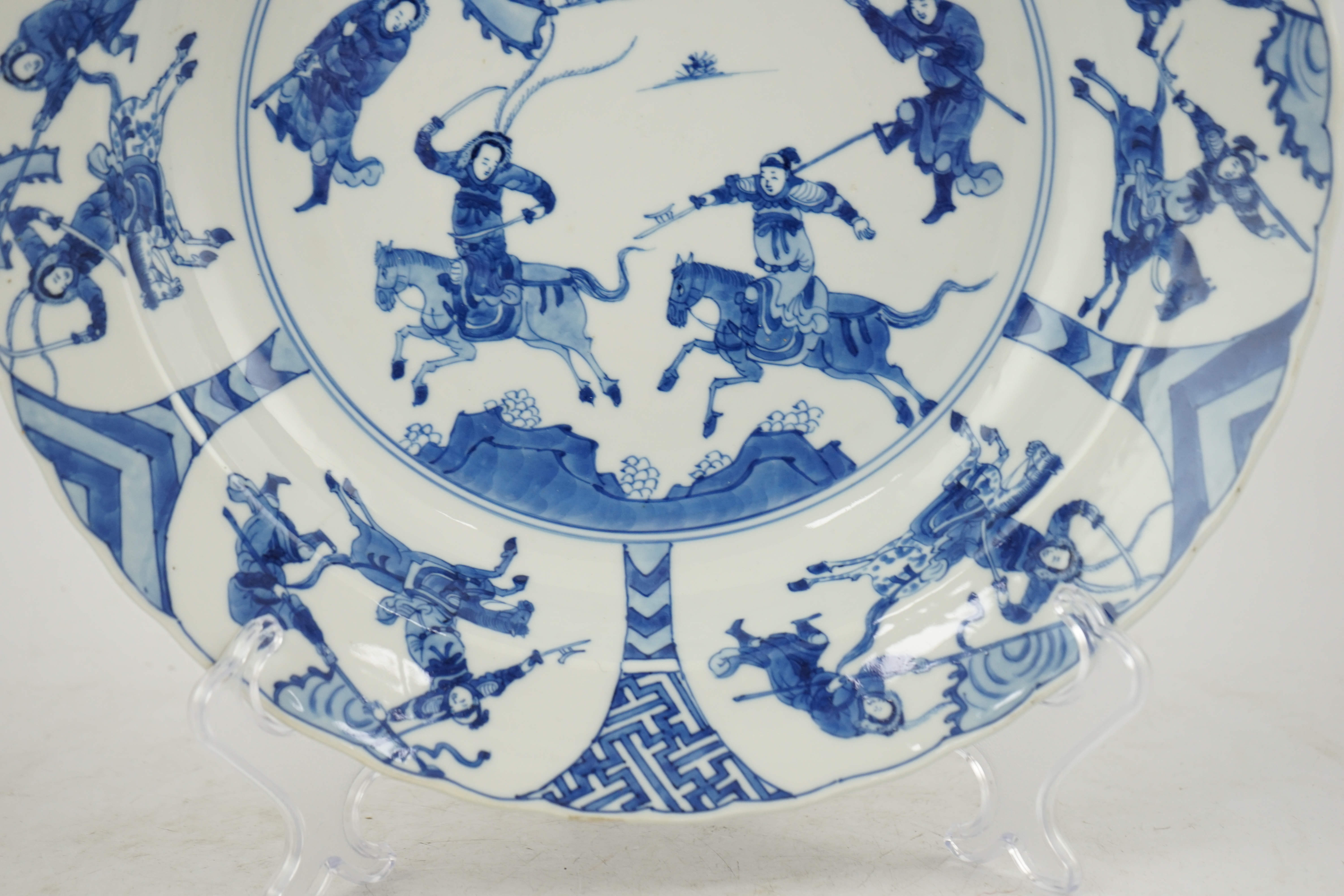 A Chinese blue and white ‘Yang Jia Jiang’ dish, Kangxi period (1662-1722)